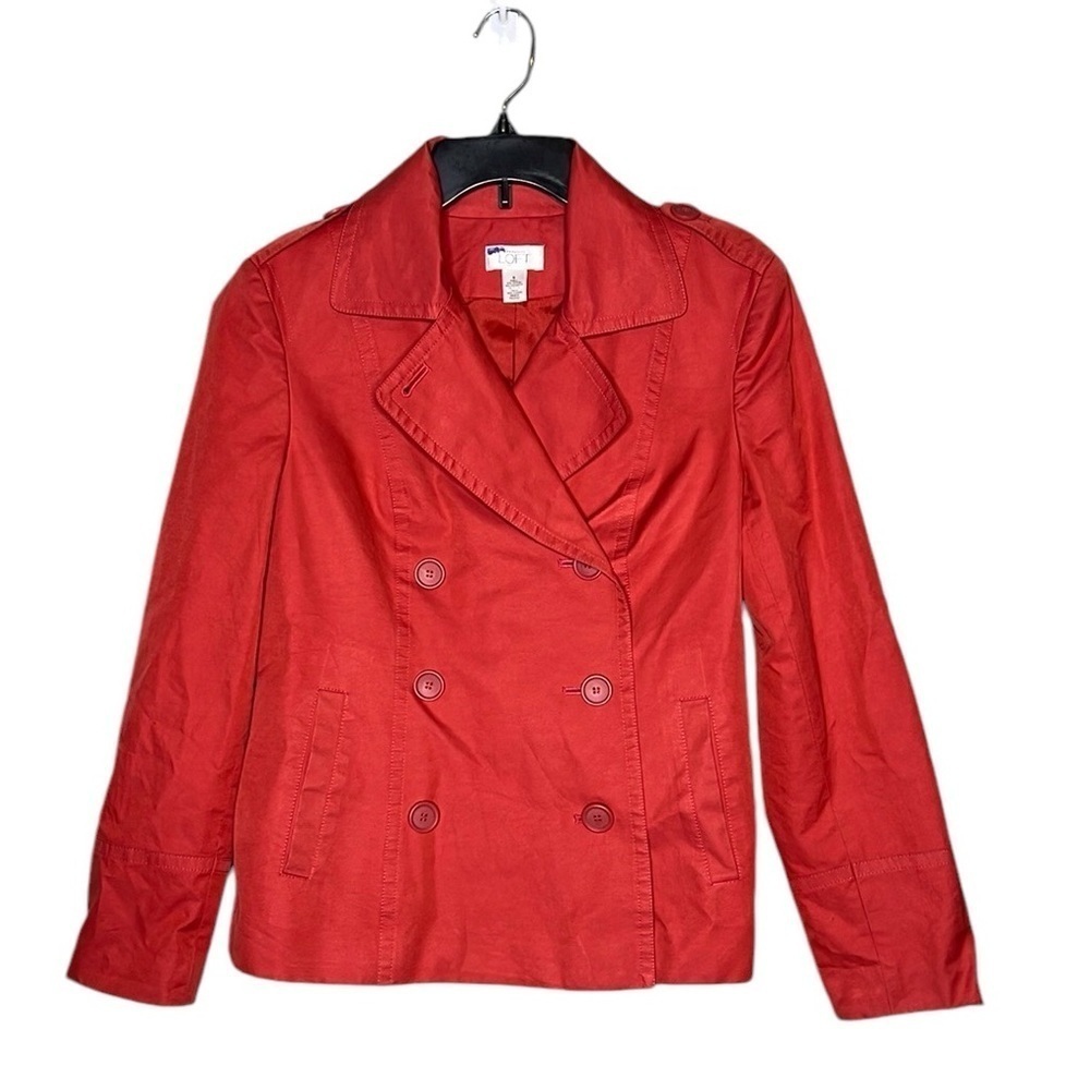 LOFT Double Breasted Short Trench Jacket